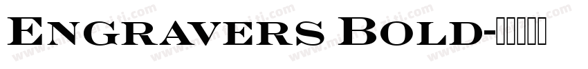 Engravers Bold字体转换
